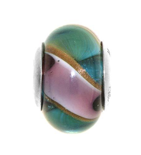 Charm Murrina in Vetro Originale di Murano e Argento 925 Venetiaurum