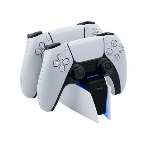 Mcbazel Ricarica PS5 Stazione di Ricarica Rapida per Controller Playstation 5 con Indicatori Luminosi a LED Cavo di Ricarica USB/Tri-Protection