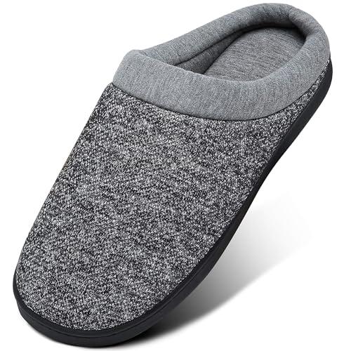 Mishansha Pantofole Invernali Unisex Memory Foam Antiscivolo Nero Scuro