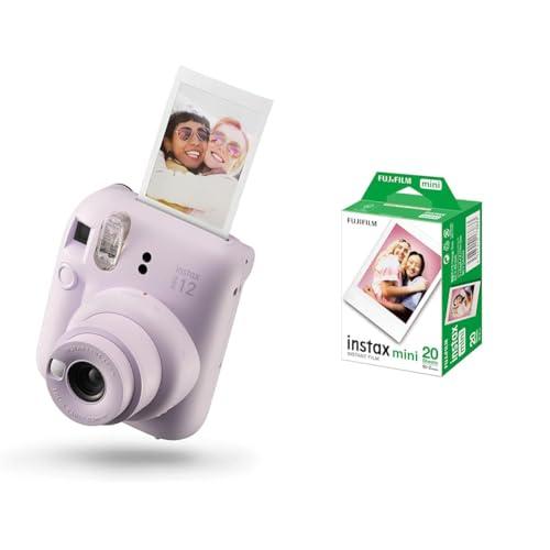 Fujifilm Instax Mini 12 Lilac Purple - Fotocamera Istantanea + Confezione da 20 Pellicole Istantanee instax mini