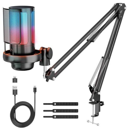 Anykuu Microfono Gaming RGB