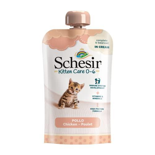 Schesir Kitten Care Pollo in Crema - Alimento Umido per Gattini 0-6 Mesi