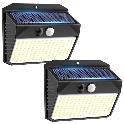 SIGRILL Faretto Solare LED Esterno con Sensore di Movimento (2 Pezzi)