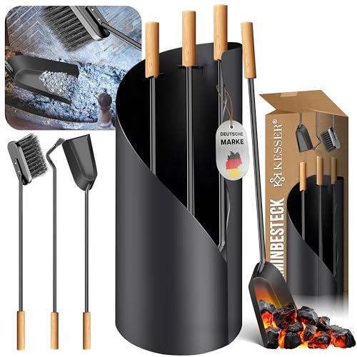 Kesser Kit Accessori per Camino 4 Pezzi in Acciaio Antracite