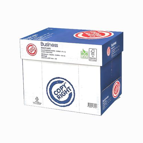 Copy Right Carta A4 Business 75gr - Confezione da 5 risme da 500 Fogli l'una - tot. 2.500 fogli - ideale per tutte le Stampanti e Fotocopiatrici da ufficio e casa - bianca