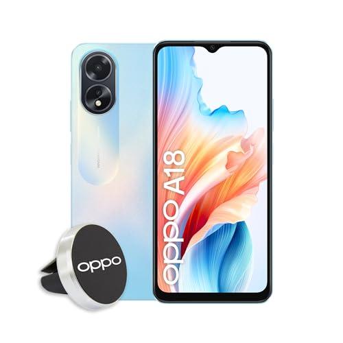 OPPO A18 Smartphone Glowing Blue