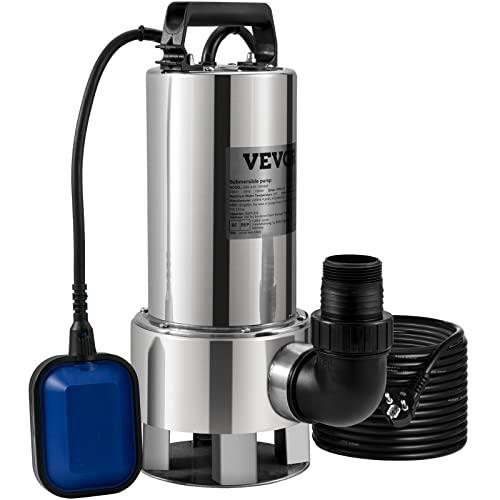 VEVOR Pompa Sommersa Elettrica da Drenaggio per Acqua Sporca 1300W