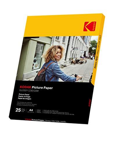 KODAK Picture Paper - Carta Fotografica Lucida A4, 230g/m², 25 Fogli