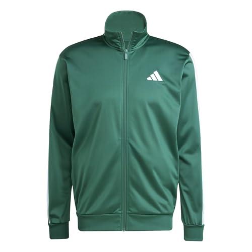 Adidas Uomo 3 Stripes Tricot Regular Track Top Verde Collegiale