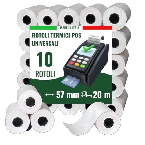 MAYA 10 Rotoli POS in Carta Termica 57mm x 20mt