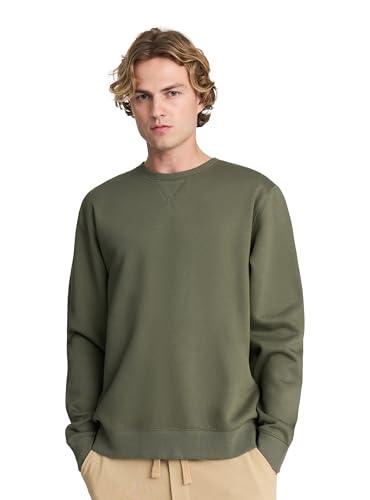 TERRANOVA Felpa Uomo Basic Tinta Unita Senza Cappuccio, Girocollo, Maniche Lunghe, Tessuto Felpato, vestibilità Regular – Ideale per Look Casual – Salvia – L