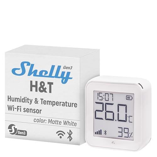Shelly H&T Gen3 Sensore di Temperatura e Umidità Wi-Fi/Bluetooth