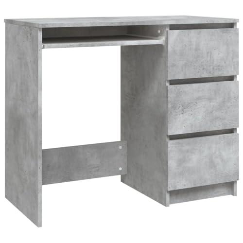 vidaXL Scrivania Grigio Cemento 90x45x76 cm in Truciolato