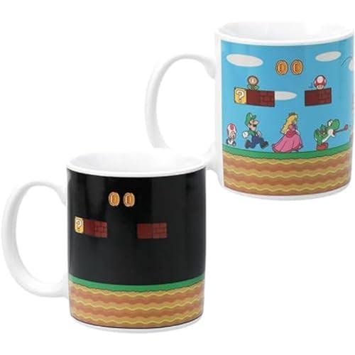 Tazza Termosensibile Super Mario - Tazza Ufficiale Nintendo, Cambia Colore con Bevanda Calda, 10oz