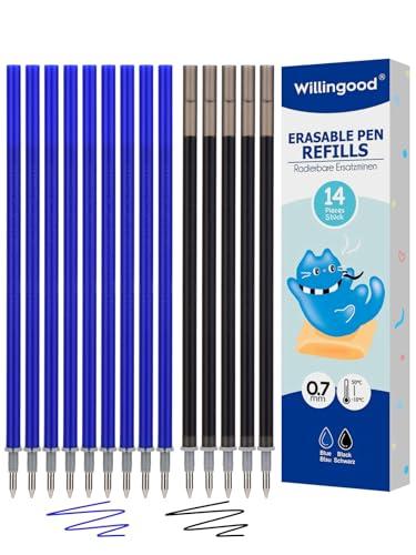 Refill Penna Gel Cancellabile Compatibili con Legami, 14 Pezzi (9 Blu, 5 Neri)