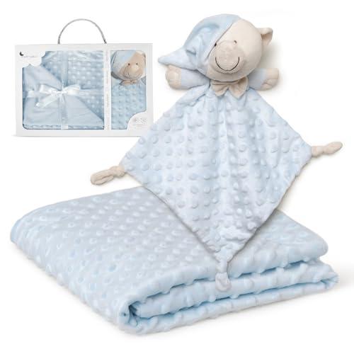 Interbaby Set Regalo Coperta a Bolle e Doudou Orso Blu
