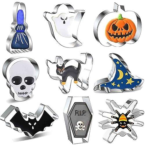 Set Formine Biscotti Halloween 9 Pezzi in Acciaio Inox