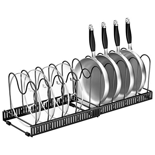 Fousenuk Porta Coperchi Pentole - Organizer Padelle Regolabile