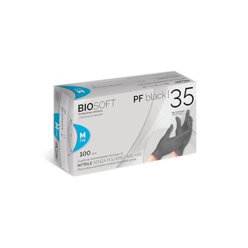 Glovely Guanti da Esaminazione Monouso in Nitrile Nero Taglia L