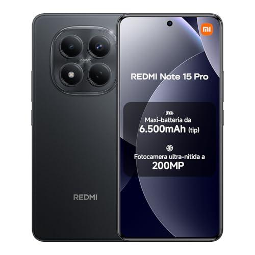 XIAOMI Redmi Note 15 Pro, Smartphone 8+256GB, Batteria massiccia da 6500 mAh, Fotocamera 200 MP, Resistenza IP65, Display AMOLED FHD+ da 6,77