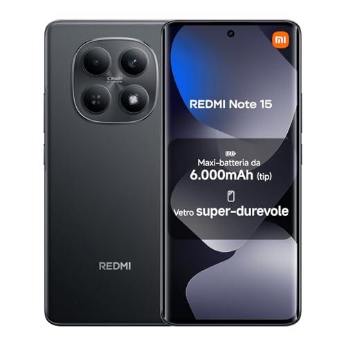 XIAOMI Redmi Note 15, Smartphone 8+256GB, Batteria da 6000 mAh, Resistenza all’acqua, Fotocamera super nitida da 108 MP, Display FHD+ da 6,77