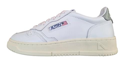Sneakers Autry Donna Pelle Bianca e Verde Salvia AULW LL11