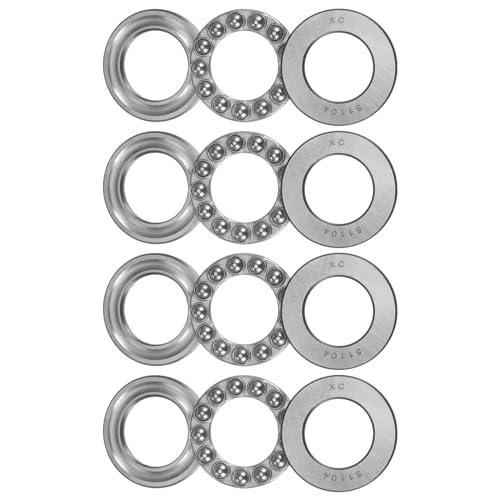 QUARKZMAN 51104 Cuscinetto Assiale a Sfere - 20x35x10mm, Acciaio al Carbonio, ABEC1, Set da 4
