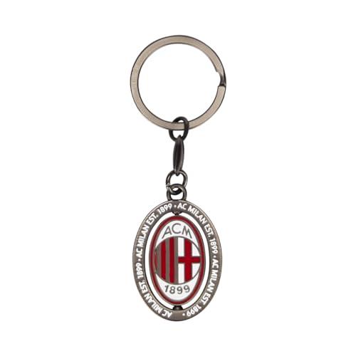 A.C. Milan Portachiavi con Doppio Lato, Logo Ufficiale, Idea Regalo