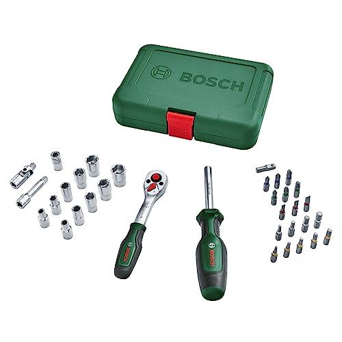 Bosch Set da 34 Pezzi Cricchetto/Bussole 1/4