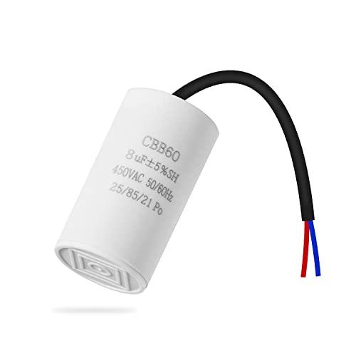 Condensatore di avviamento motore CBB60 8uF 450V
