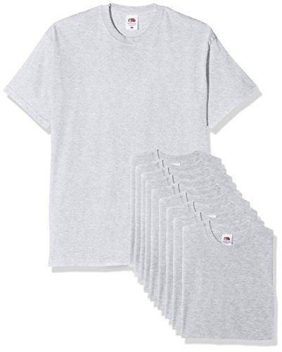Fruit of the Loom Mens Original Pack, T-Shirt Uomo, Grigio (Heather Grey), X-Large