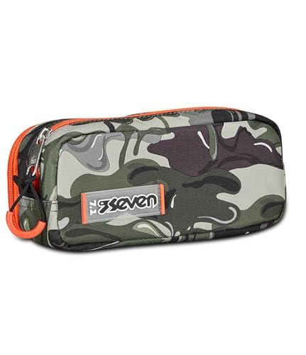 Seven Portapenne Scuola 2 Zip Lightventure Verde Arancione