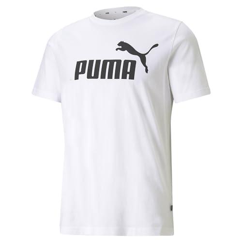 Puma Ess Logo Tee T-shirt, White, L Uomo