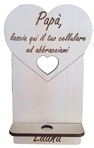 Porta cellulare in legno personalizzato