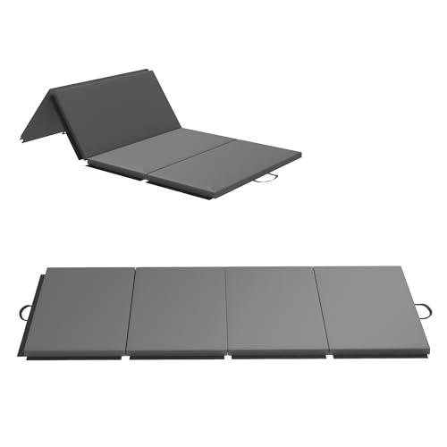 HOMCOM Tappetino da Ginnastica Pieghevole, 240x120 cm, Grigio