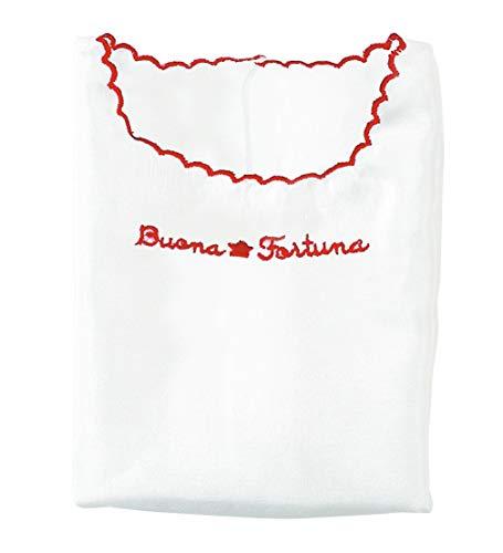 Camicino della Fortuna in Seta Bianco/Rosso
