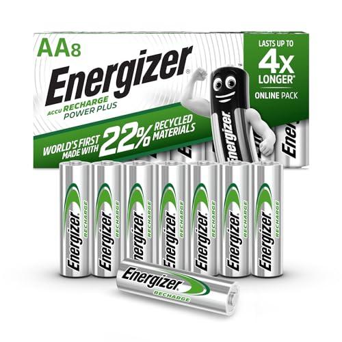 Energizer Recharge Power Plus AA - Confezione da 8 Batterie Ricaricabili