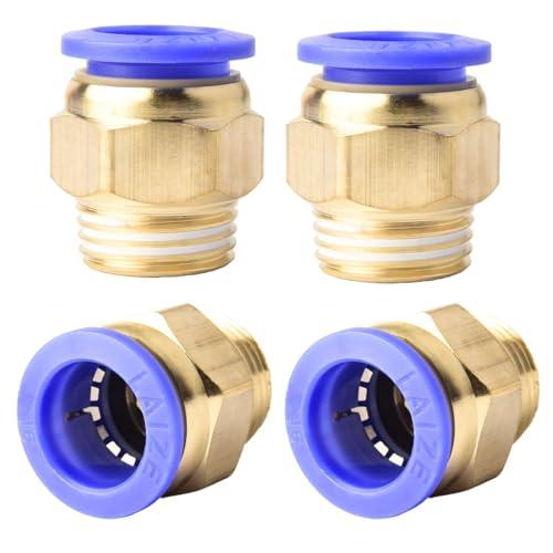 Set di 4 Raccordi Rapidi a Filettatura Esterna Diritta - 16 mm - 1/2