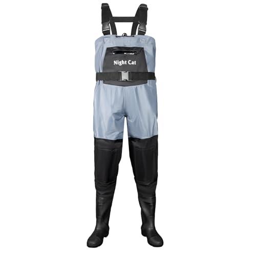 Night Cat Waders Scafandro da Pesca Impermeabile con Stivali