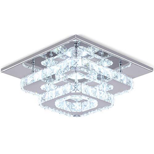 Plafoniera a LED in Cristallo K9 Quadrata