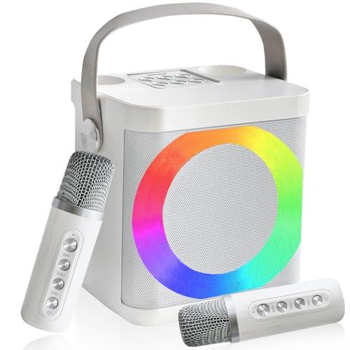 Karaoke Portatile con Microfono Wireless e Luci LED
