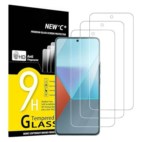 NEW'C 3 Pezzi, Vetro Temperato per Xiaomi Redmi Note 13 Pro 5G/4G, Note 13 Pro Plus/Note 13 Pro+ 5G, Pellicola Prottetiva Anti Graffio, Senza Bolle, Durezza 9H, Ultra Trasparente, Ultra Resistente