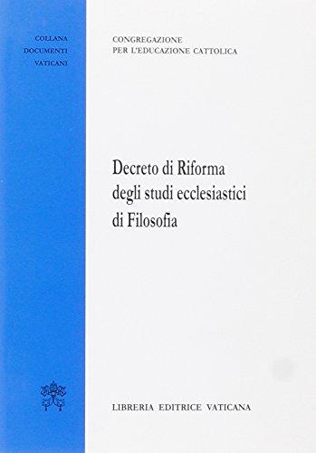 Decreto di riforma degli studi ecclesiastici di filosofia