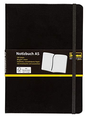 Idena Taccuino A5 Righe Copertina Rigida Nera