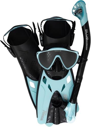 Cressi Tino Adventure Set Black/Ice Cyan [S/M]
