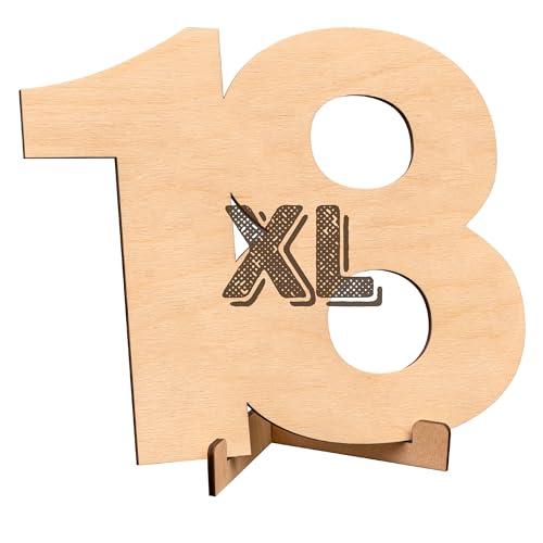 CUBIBOO 18 Decorazioni Numeri in Legno XL - Bomboniere e Segnaposto 18 Anni