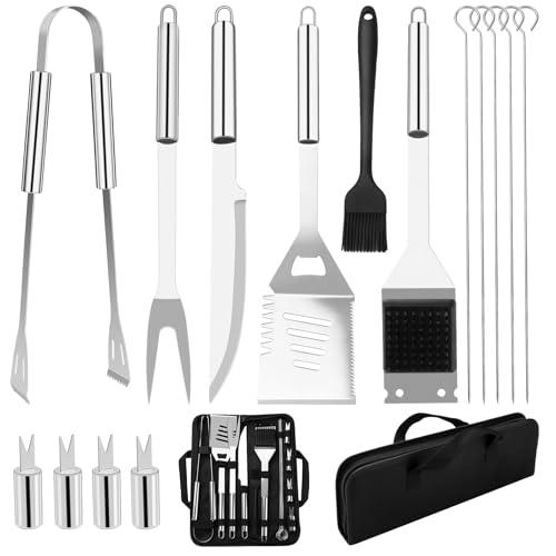 Kit Barbecue Professionale 15 Pezzi in Acciaio Inox con Borsa Portatile