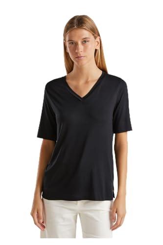 T-Shirt Donna United Colors of Benetton in Eco-Viscosa con Scollo a V
