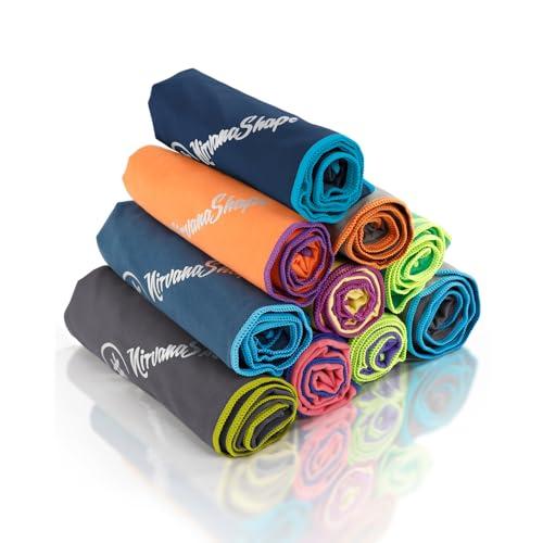 NirvanaShape® Asciugamano Microfibra | 14 Colori | 8 Taglie | Asciugatura Rapida, Leggero, Assorbente | Asciugamano da Viaggio/Asciugamano da Bagno | Ideale per Viaggi, Spiaggia, Yoga, Sauna