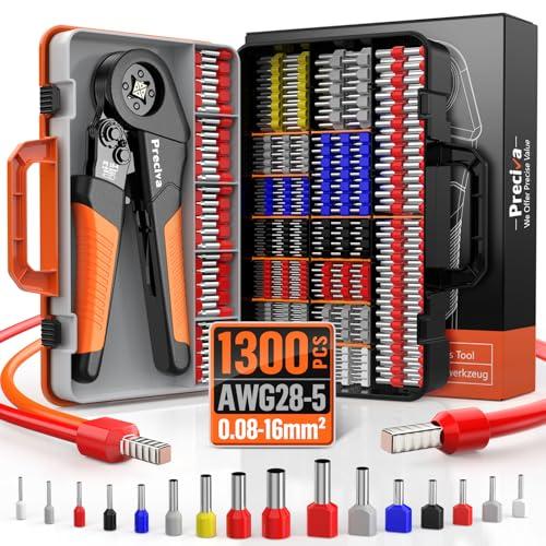 Preciva Pinza Crimpatrice 0,08-16 mm² con 1300 Ghiere